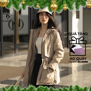 Áo phao  ba lớp dáng lỡ thời trang rút eo , siêu nhẹ, siêu ấm, hàng thiết kế cao cấp TK Fashion - 3L K118