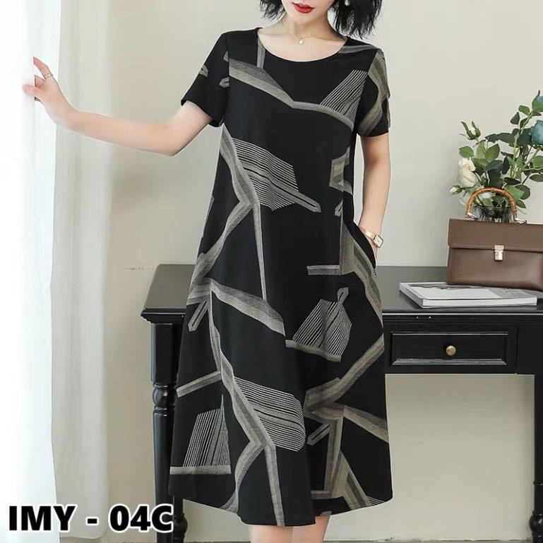 Váy Trung Niên  - Đầm Trung Niên Hàng Thiết Kế, Vải Lụa Mát Mịn Thiết Kế Dành Cho U40-U50-U60