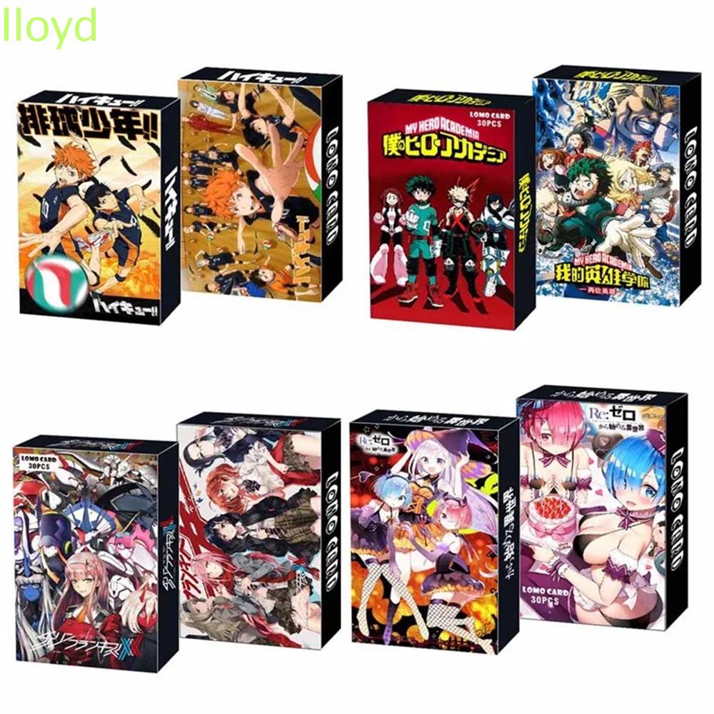 Hộp 30 Tấm Ảnh Thẻ Nhỏ Xinh Chủ Đề Anime Haikyuu!/My Hero Academia