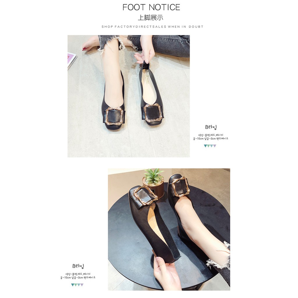 Giày Búp Bê Mũi Vuông Size Lớn 41-43 Thời Trang Cho Nữ | BigBuy360 - bigbuy360.vn