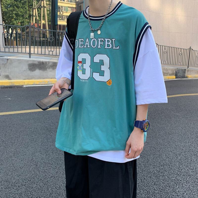[RẺ VÔ ĐỊCH]Áo Thun Bóng Chày Pha Tay Số 33 Siêu Xinh Form Thụng Tay Lỡ Unisex Freesize Nam Nữ Ulzzang