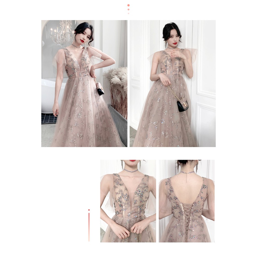 Váy đầm CAO CẤP phù dâu cưới hỏi dự tiệc size XS-2XL bigsize wedding-event dress LT1379