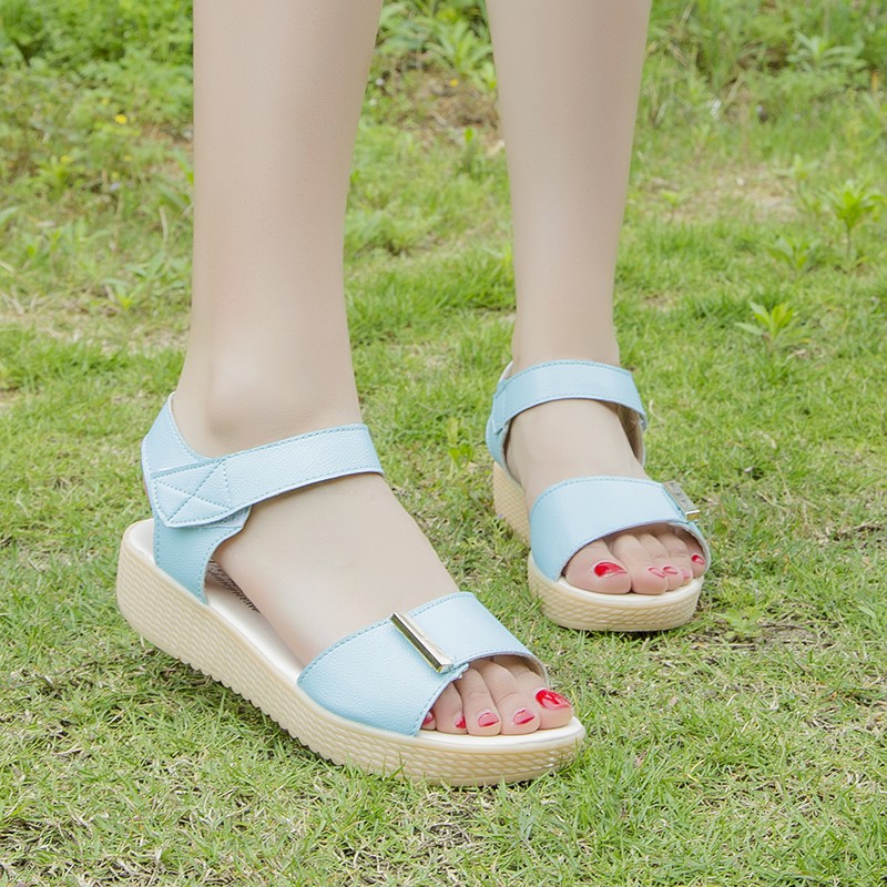 IELGY Giày sandal nữ đế xuồng