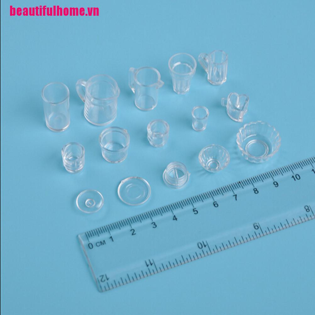 Bộ 15 Mô Hình Mini Trong Suốt Xinh Xắn