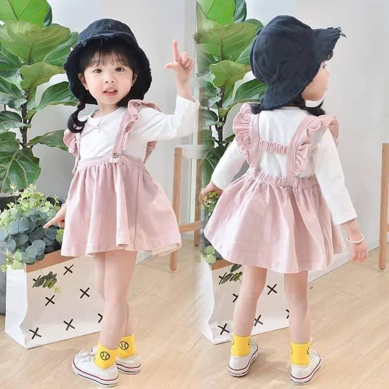 [Xả lỗ] Sét váy thu đông cho bé gái mẫu nơ
