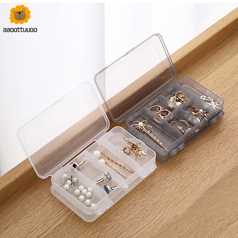 Hộp nhựa trong suốt đựng trang sức có 3 màu sắc khác nhau