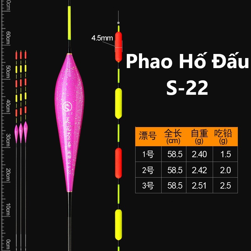 Phao Hố Đấu Săn Hàng chính hãng Huyết Long S-22 câu trắm đen câu chép