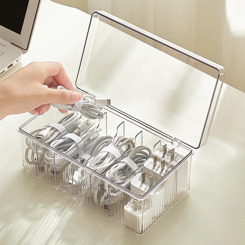 Hộp Nhựa Đựng Dây Cáp Gọn Gàng Với Nắp Đậy Tiện Dụng