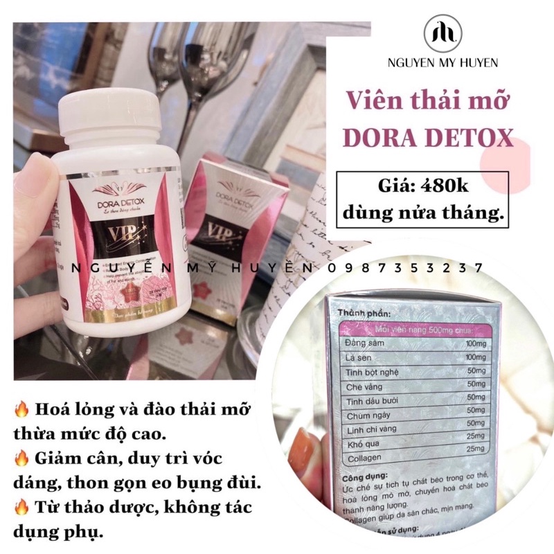 VIÊN HOÁ LỎNG MÔ MỠ [DORA DETOX]