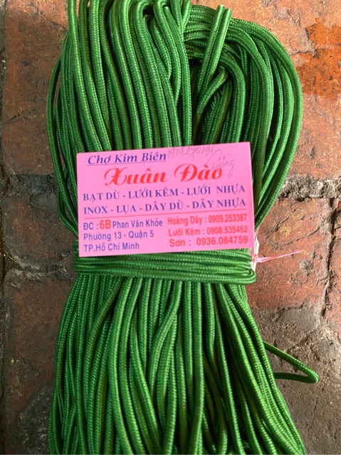 DÂY DÙ TRÒN XANH 4mm 1 Bó Khoảng 80 Mét