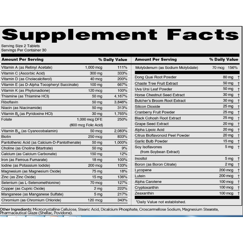 Vitamin nữ giới Rule 1 Women's Train Daily Multivitamin 60 viên