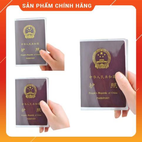 Xả Kho- Bao hộ chiếu PVC có kẹp giữ passport và giấy tờ tùy thân -dc3785