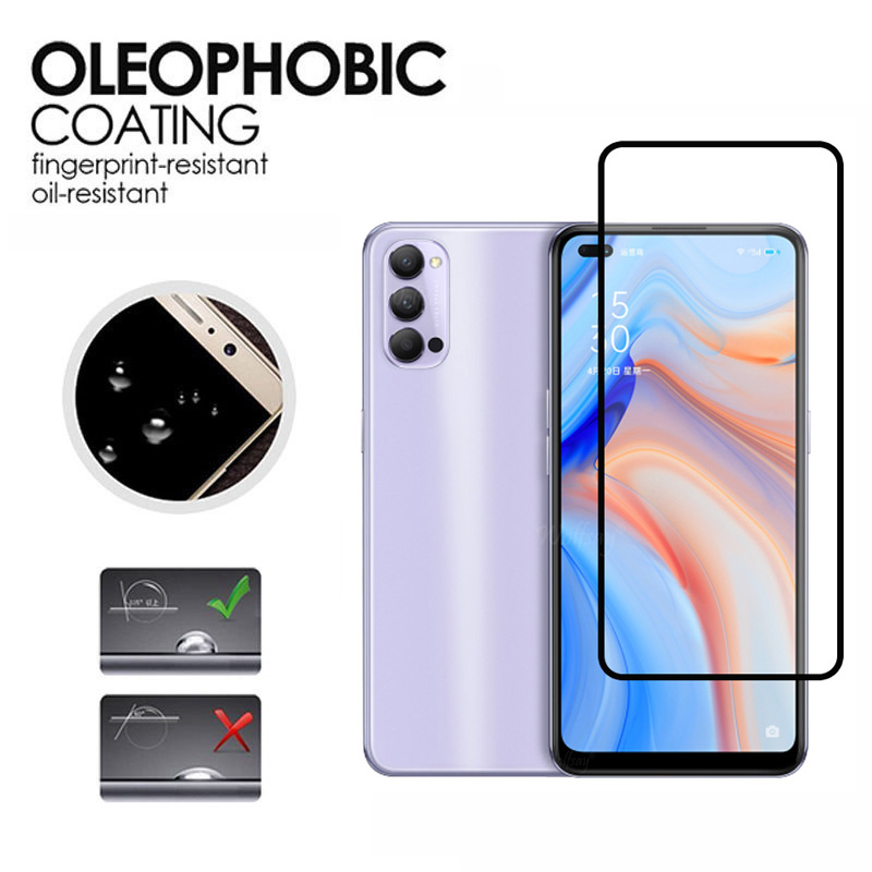 Tempered Glass Full Cover Screen Protector for OPPO Reno 4 OPPO Reno 3 4 Pro 2 3 Z 2F 2Z 10X Zoom