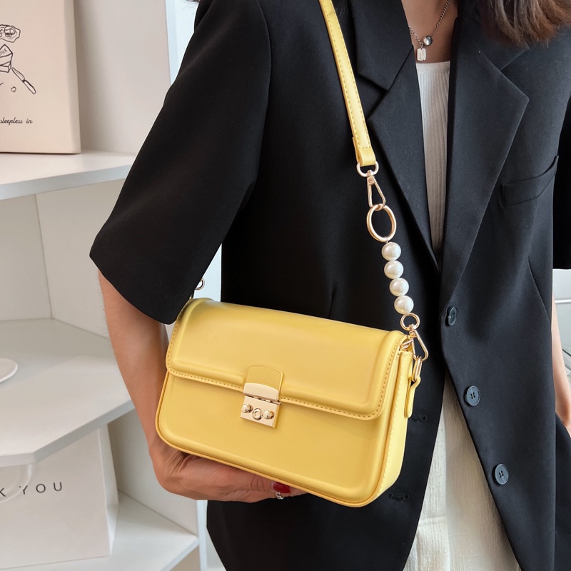 Túi Đeo JASMIN NOIR Chéo Da PU Có Khóa Cho Nữ