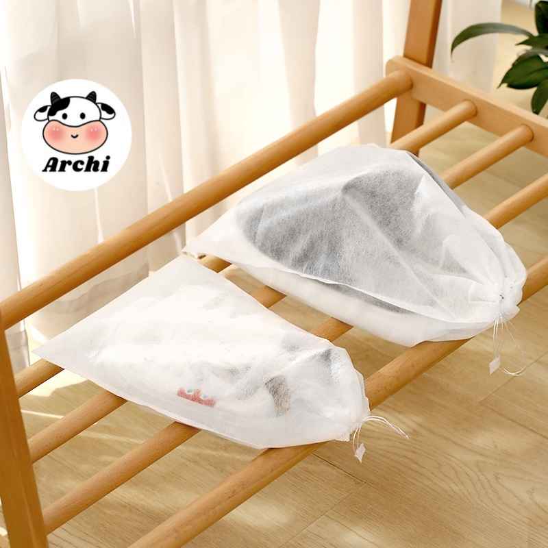Túi đựng giày đa năng vải không dệt miệng có dây rút tiện lợi
