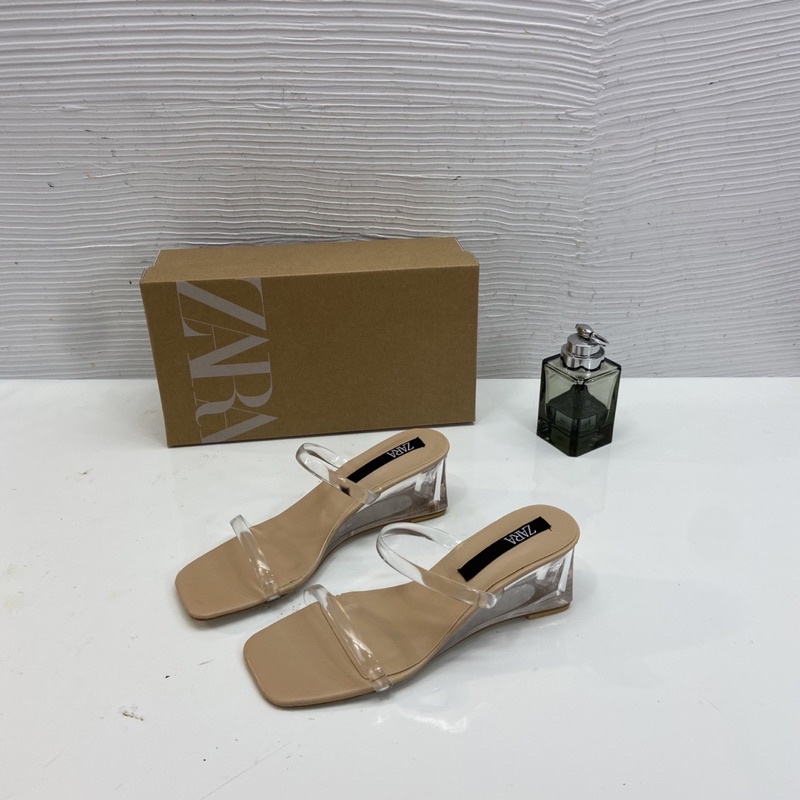 Guốc zara 2 quai trong gót trong 5p fullbox