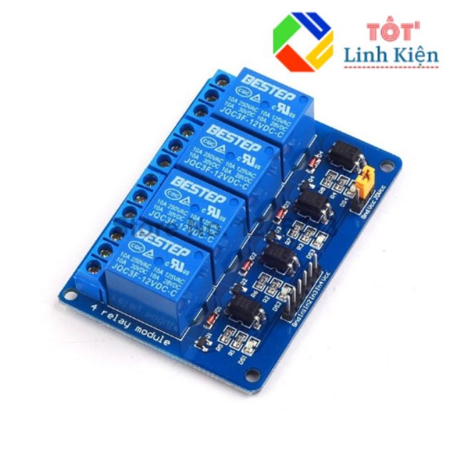 Module Relay 4 Kênh 12V/5V 220V 10A