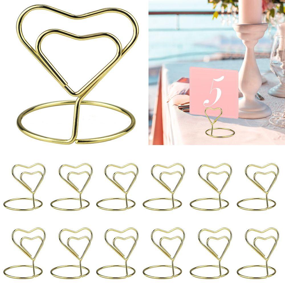 SUYO 1 Giá Đỡ Kẹp Giấy / Ảnh Hình Trái Tim Dùng Trang Trí Bàn Tiệc