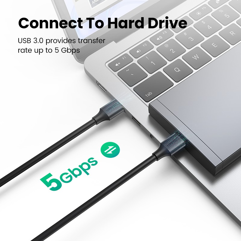 Cáp truyền dữ liệu Ugreen USB 3.0 hai đầu cắm kết nối nhanh chóng chất lượng cao tiện dụng
