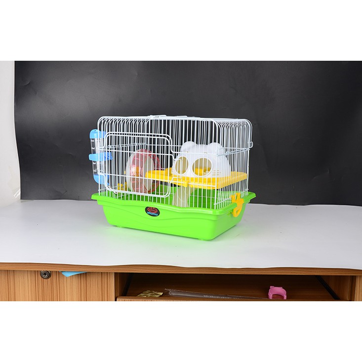 Lồng Hamster Mẫu Nhà Mặt Mèo ( KÍCH THƯỚC 35,5 * 26,6 * 27,5 CM)