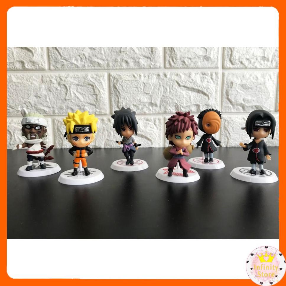 BỘ 6 MÔ HÌNH NARUTO CHIBI KUTE CỰC ĐẸP INFINY DECOR