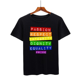 Áo thun cầu vồng mang 6 khẩu hiệu LGBT - AQ023