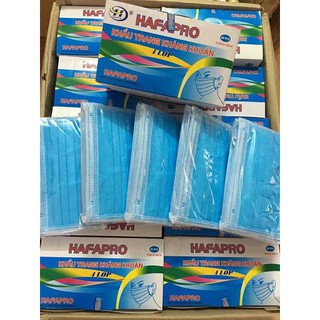 Combo 6 hộp khẩu trang y tế xanh 4 lớp hafapro 120k