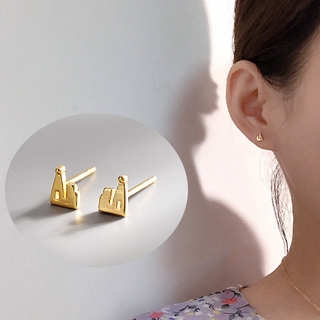 Bông tai Cute Castle Stud Earrings Women Girl Cartoon Simple Earring Jewelry Ear Accessories Gift