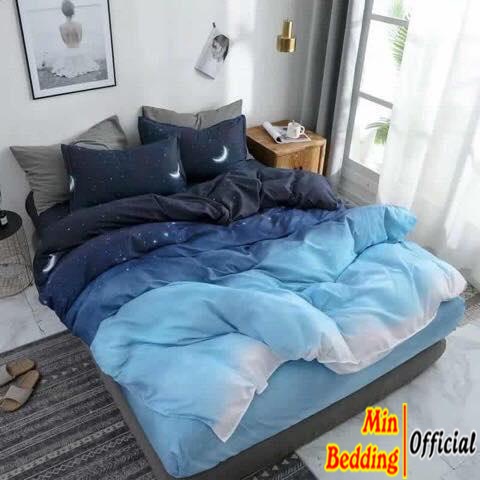 Bộ Chăn Ga Gối 5 món, 4 món: Vỏ Chăn, Ga Giường, Vỏ Gối, Drap Nệm M6 M8 M2 - Min Bedding