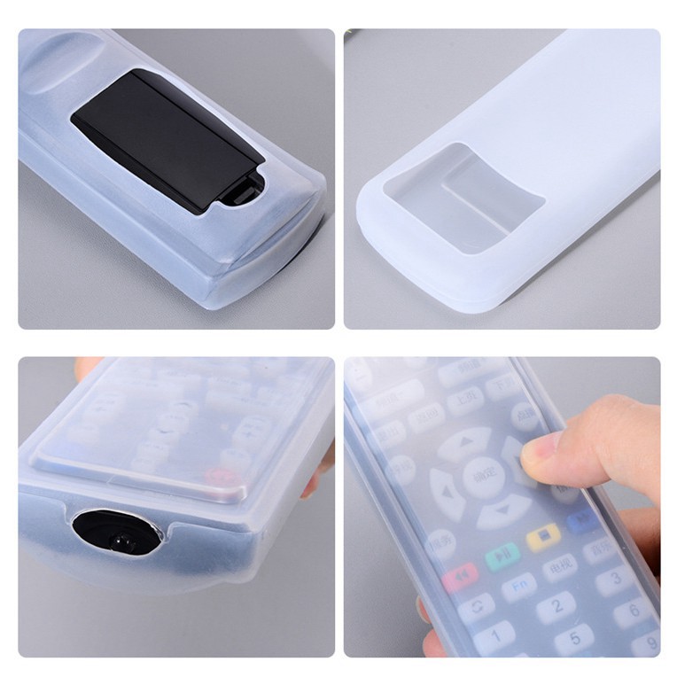 Bọc điều khiển (remote) tivi, điều hòa bằng nhựa silicon dẻo trong suốt, tai thỏ | BigBuy360 - bigbuy360.vn