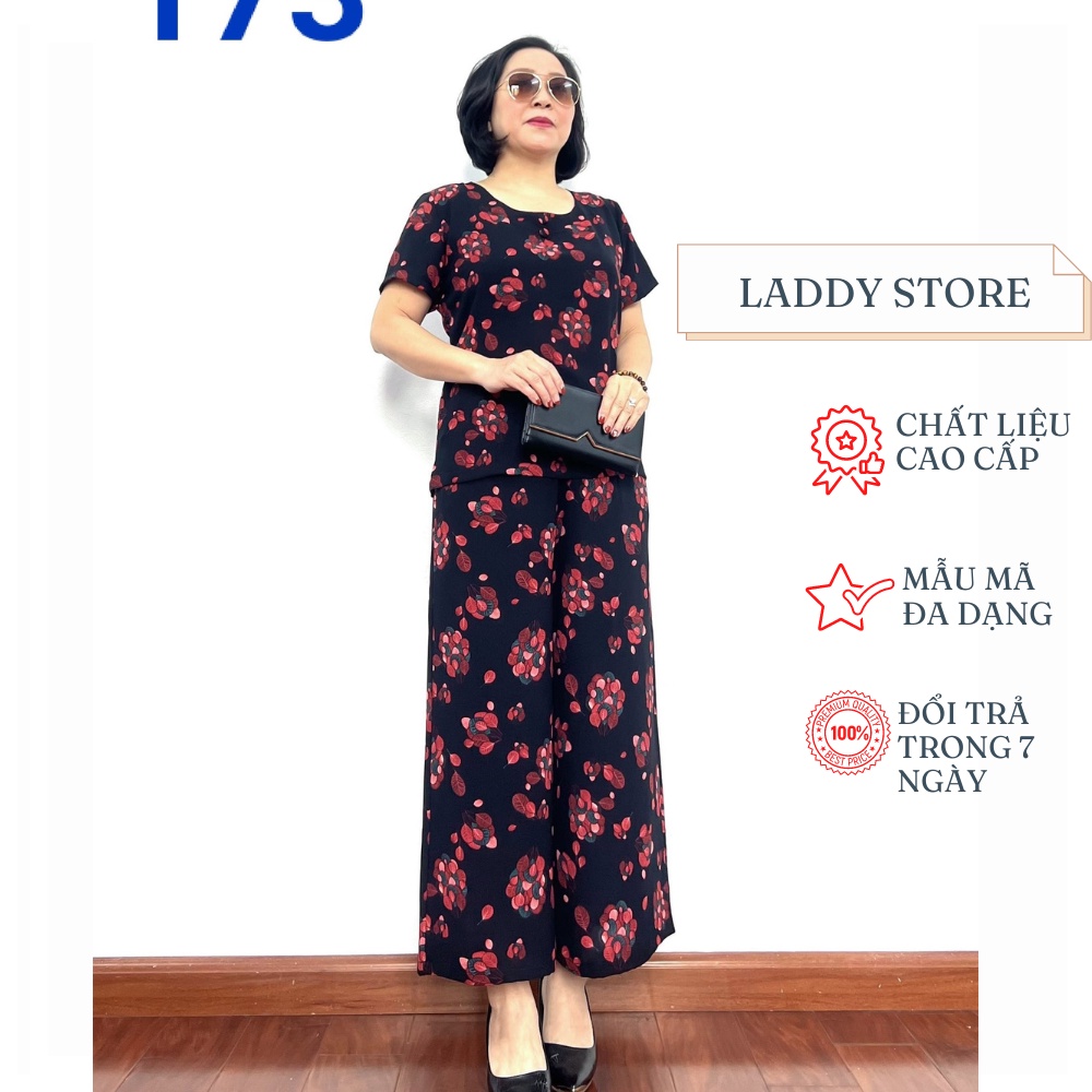Bộ Đồ Trung Niên Cho Mẹ Chất Liệu Lụa Hàn Châu Siêu Mềm Siêu Mát Sang Trọng và Quý Phái - Laddy Store