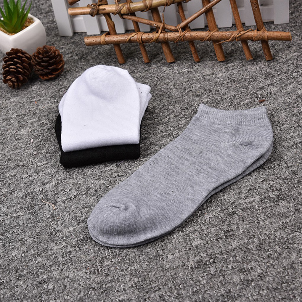 Vớ cotton cổ thấp màu trơn năng động cho nam