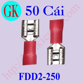 (50 cái) Đầu cốt điện FDD2-250 màu đỏ [K-04-16]