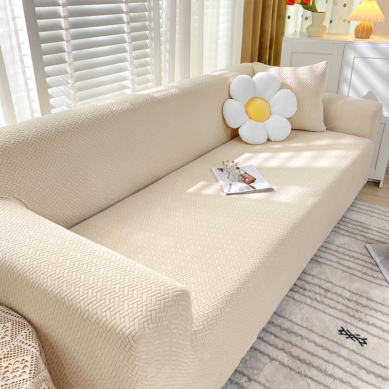 Vỏ Bọc Ghế Sofa 1/2/3/4 Chỗ Ngồi Hình Chữ L Họa Tiết Kẻ Sọc Co Giãn Trang Trí Nhà Cửa