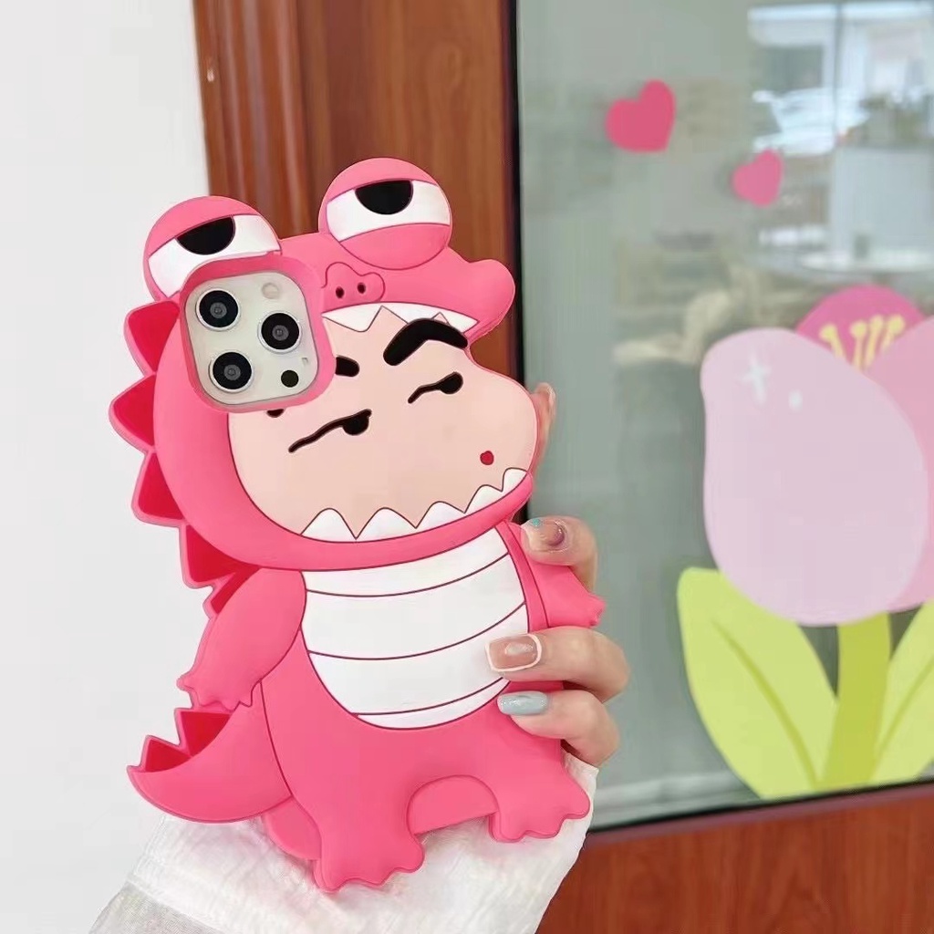 Ốp Điện Thoại Mềm Chống Rơi Họa Tiết Khủng Long Hoạt Hình Cho Iphone  Xs Max XR 11 12 13 Pro Max