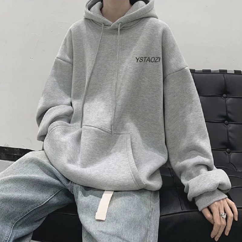 Áo hoodie Thể Thao Dáng Rộng In Chữ Phong Cách Hip Hop Đường Phố Hàn Quốc Thời Trang Mùa Đông Dành Cho Nam M-5XL