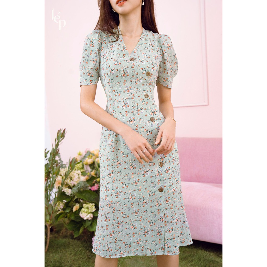 Váy cổ V cúc lệch_1VA543XL_Lep' | BigBuy360 - bigbuy360.vn