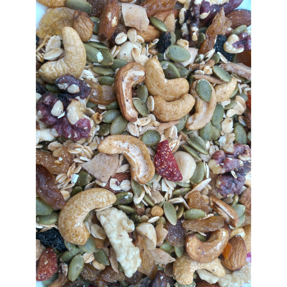 500Gr Granola siêu hạt ăn kiêng giảm cân không đường với hơn 12 loại hạt dinh dưỡng nhập từ Úc (5%yến mạch)