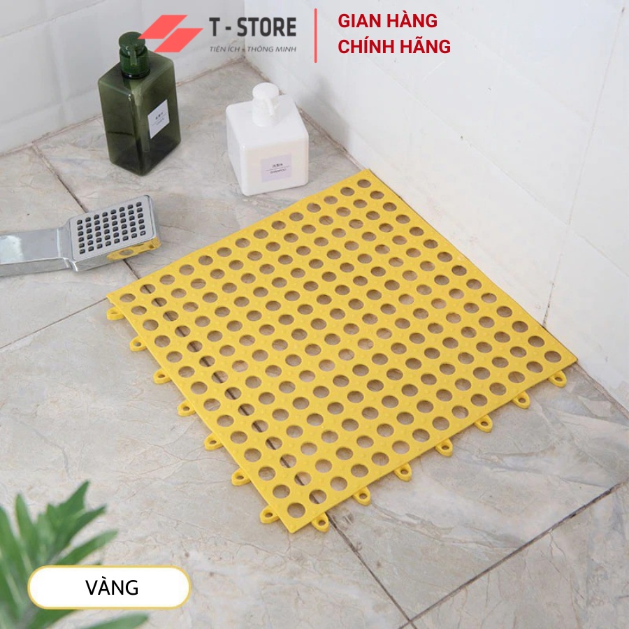 COMBO 11 Tấm lót sàn / thảm nhựa lỗ lót sàn, chống trơn trượt / kháng khuẩn cho sàn nhà tắm / nhà bếp. Lắp ghép dễ dàng