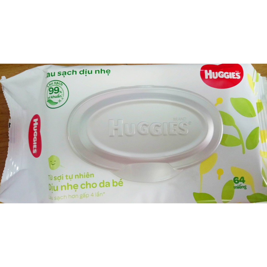 Khăn giấy ướt em bé HUGGIES không mùi - 1 gói 64 miếng