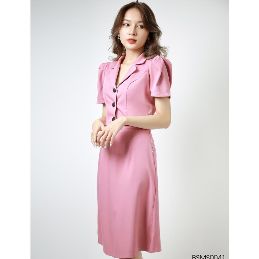 Set bộ nữ công sở trẻ Emspo , áo dáng vest crotop, chân váy A dáng dài BSMS0041 - BJ0041 J2K