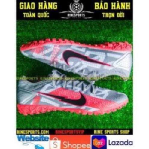 [Sale 3/3]GIÀY BÓNG ĐÁ 𝗡𝗶𝗸𝗲 Mercurial Vapor 13 Pro xám cam SÂN CỎ NHÂN TẠO HÀNG SUPER THAILAND P09 L *