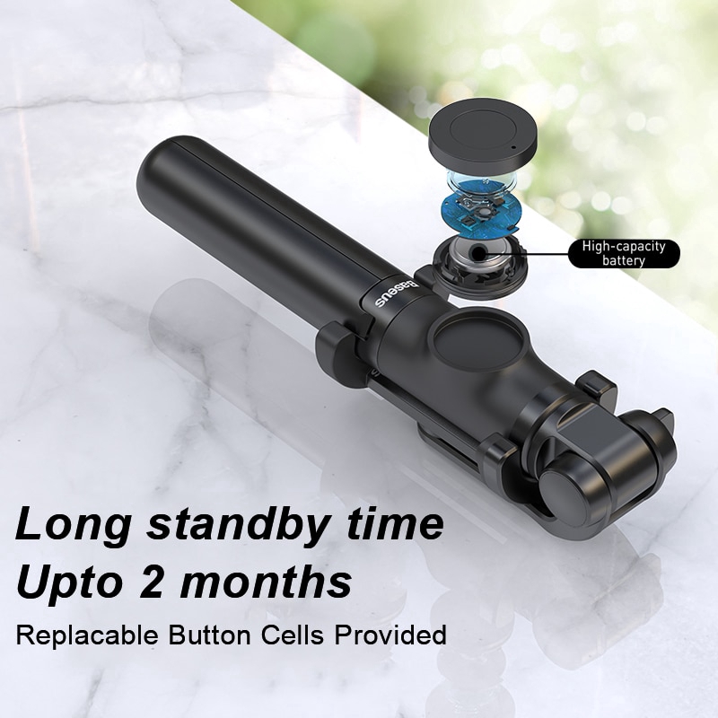 Gậy selfie bluetooth Baseus mini cho điện thoại di động iPhone 11 Xs Xr 8X8 Xiaomi Huawei Samsung | BigBuy360 - bigbuy360.vn