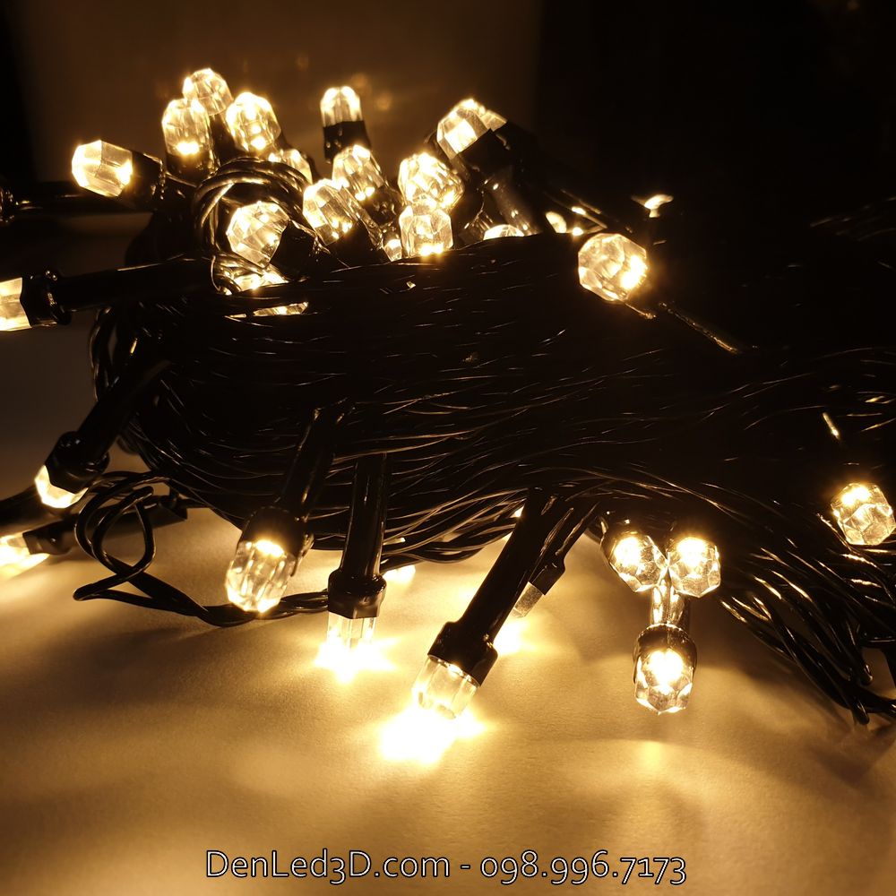 Dây Đèn LED Bóng Lục Giác Chống Nước Trang Trí Ngoài Trời