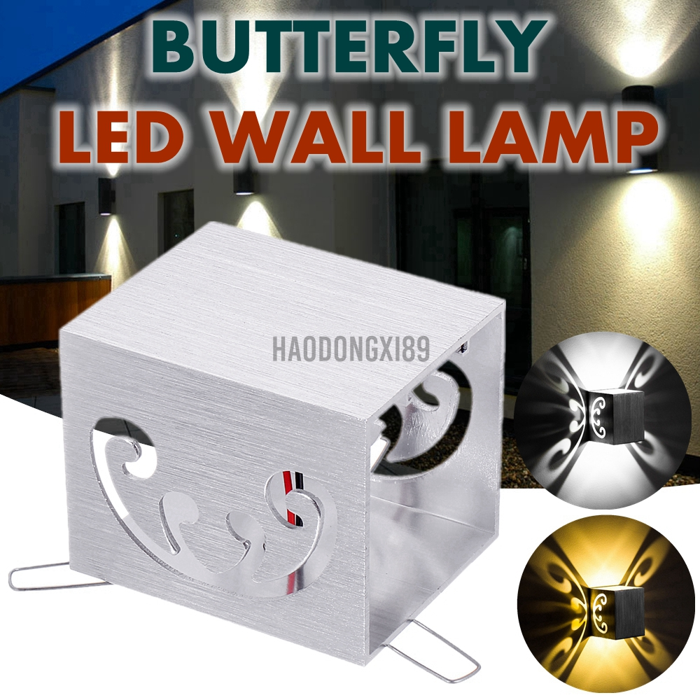 LED Wall Light Down Cube Indoor Outdoor Sconce Lighting Lamp Yard Indoor Decor