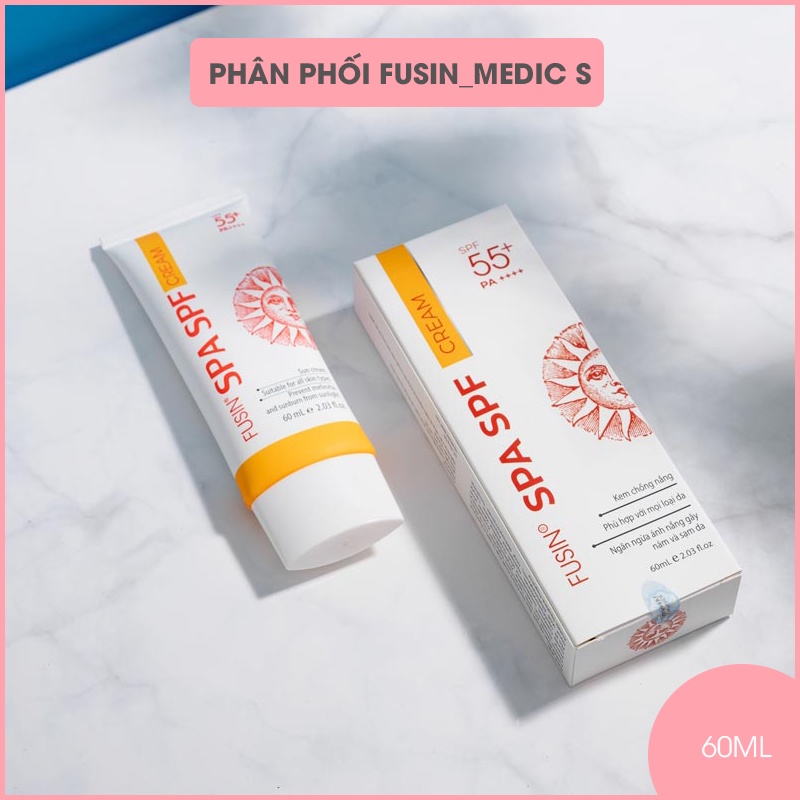 Kem chống nắng vật lý Fusin Spa Spf55+ Pa++++ bảo vệ làn da trước ánh nắng mặt trời