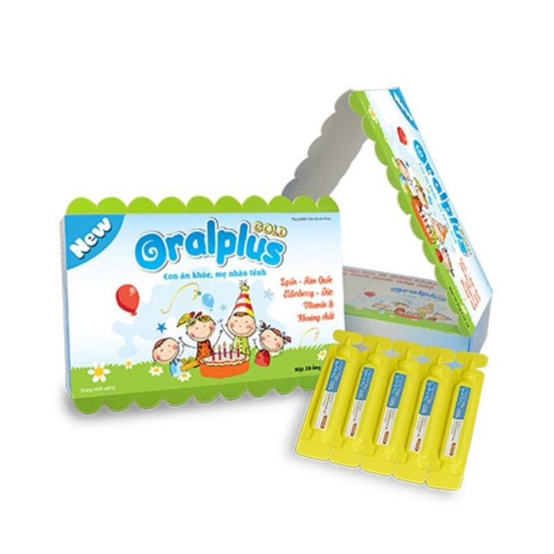 Vitamin cho bé Oralplus Gold - Hộp 20 ống dễ uống cho trẻ - Milo35
