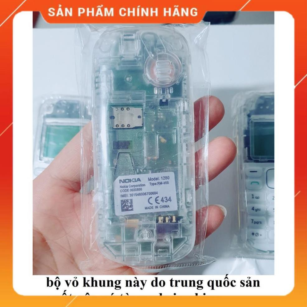 Nokia 1280 Zin Chính Hãng Lên Sườn Vỏ Trong Suốt - Có Pin Sạc | BigBuy360 - bigbuy360.vn