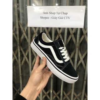] Giày thể thao sneaker đen trắng nhung