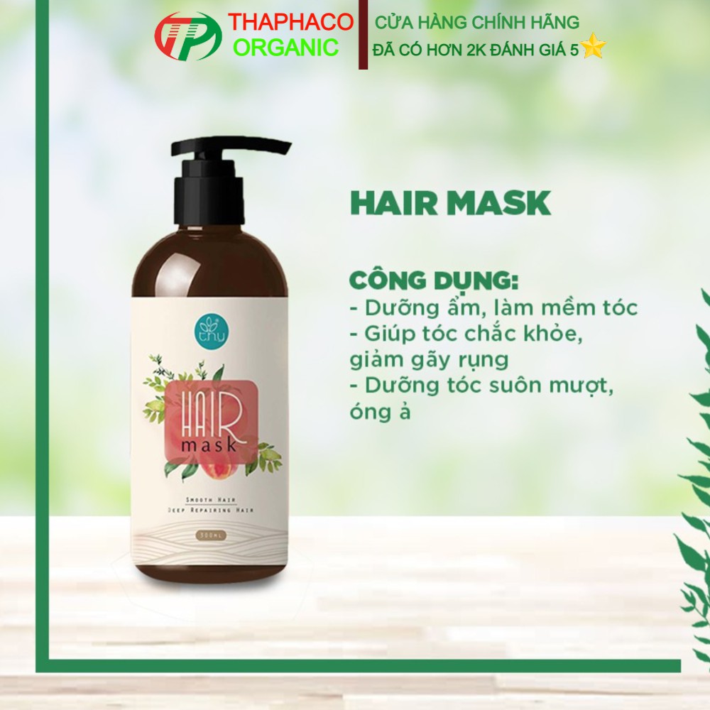 Hair Mask Hộp 300gr - Kem Ủ Tóc Thảo Dược Hương Đào - Kem Ủ Tóc Anthy Organic
